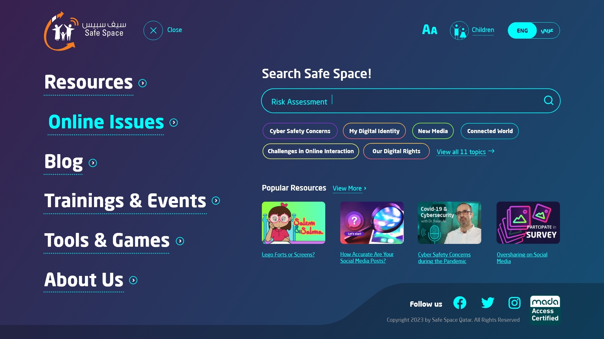 SafeSpace Qatar digital-safety platform